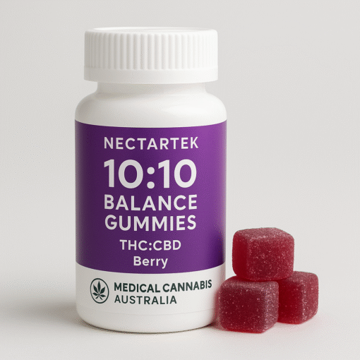 nectartek 10:10 balance gummies – berry thc:cbd edibles (australia)