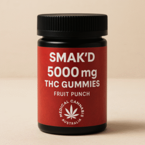 smak’d 5000mg thc gummies – fruit punch (high potency medical cannabis edibles)